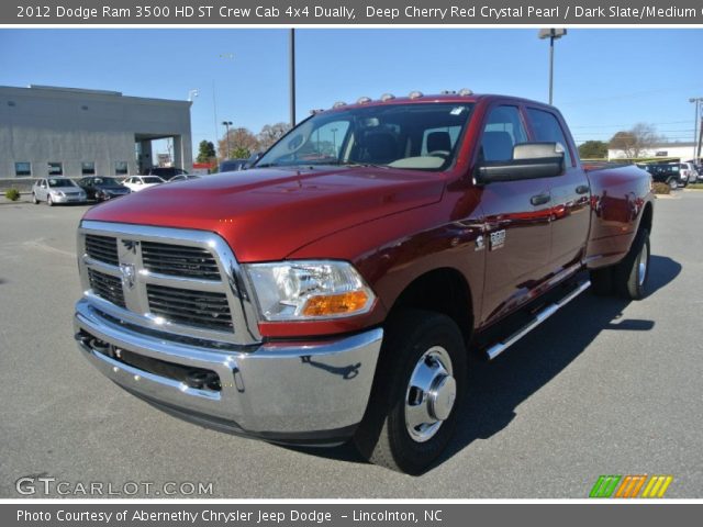 2012 Dodge Ram 3500 HD ST Crew Cab 4x4 Dually in Deep Cherry Red Crystal Pearl