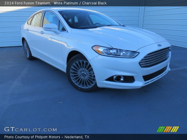 2014 Ford Fusion Titanium in White Platinum