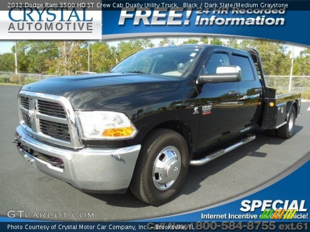 2012 Dodge Ram 3500 HD ST Crew Cab Dually Utility Truck in Black
