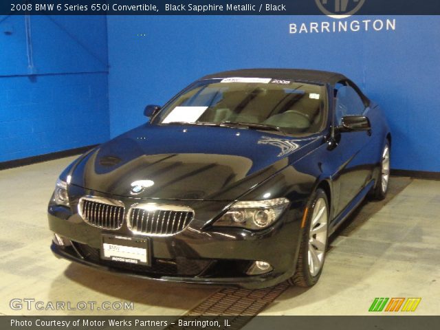 2008 BMW 6 Series 650i Convertible in Black Sapphire Metallic