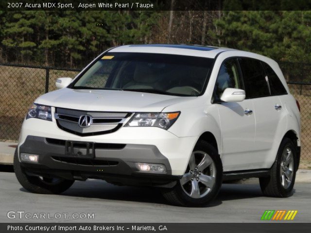 2007 Acura MDX Sport in Aspen White Pearl