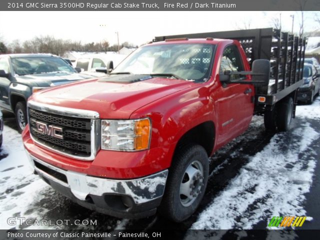 2014 GMC Sierra 3500HD Regular Cab Stake Truck in Fire Red