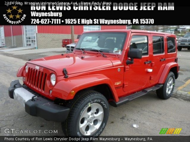 2014 Jeep Wrangler Unlimited Sahara 4x4 in Flame Red