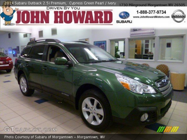 2014 Subaru Outback 2.5i Premium in Cypress Green Pearl