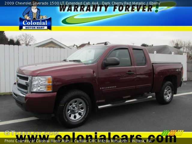 2009 Chevrolet Silverado 1500 LT Extended Cab 4x4 in Dark Cherry Red Metallic