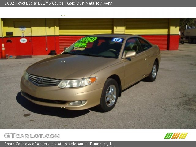 2002 Toyota Solara SE V6 Coupe in Gold Dust Metallic