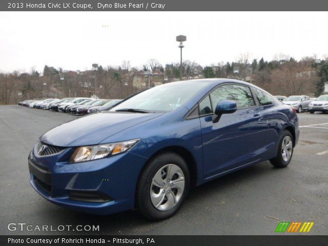 2013 Honda Civic LX Coupe in Dyno Blue Pearl