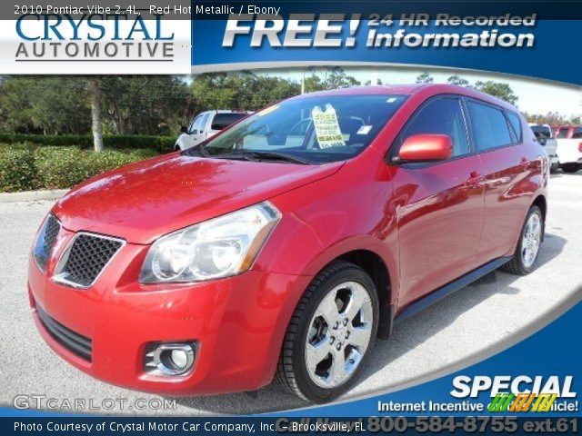 2010 Pontiac Vibe 2.4L in Red Hot Metallic