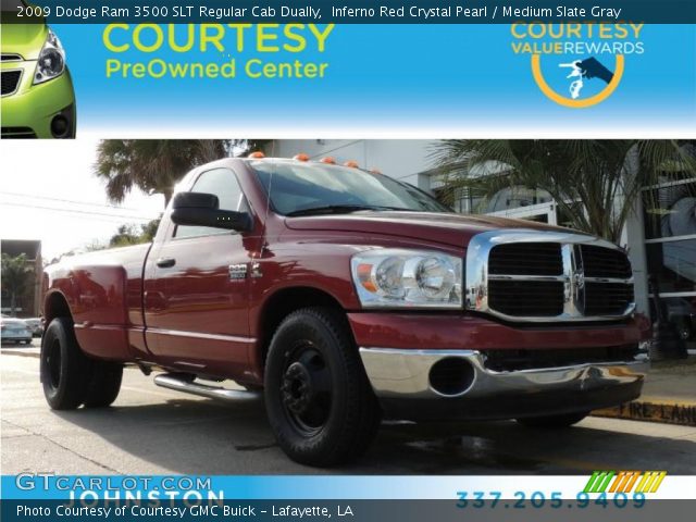 2009 Dodge Ram 3500 SLT Regular Cab Dually in Inferno Red Crystal Pearl