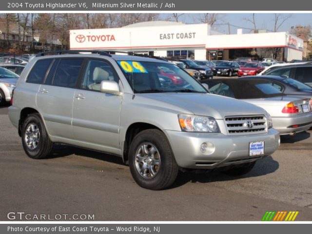 2004 Toyota Highlander V6 in Millenium Silver Metallic