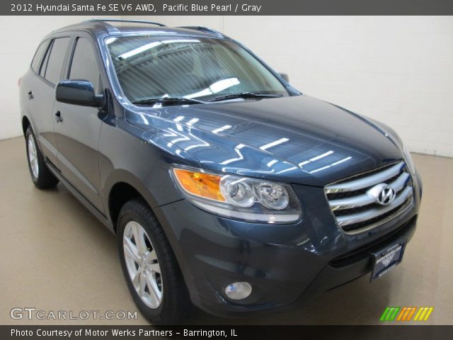 2012 Hyundai Santa Fe SE V6 AWD in Pacific Blue Pearl