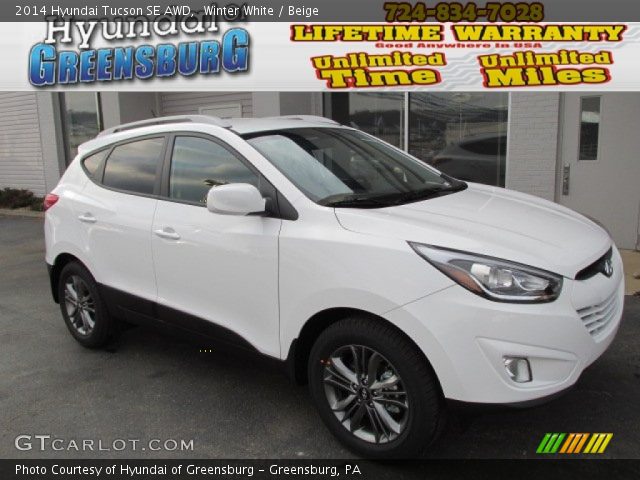2014 Hyundai Tucson SE AWD in Winter White