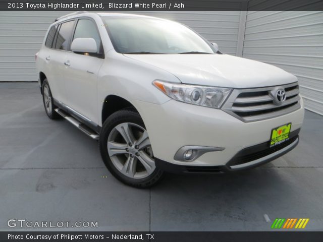2013 Toyota Highlander Limited in Blizzard White Pearl