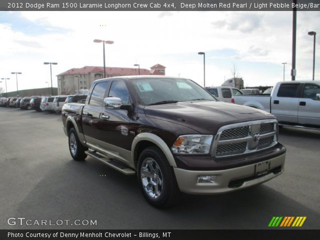 2012 Dodge Ram 1500 Laramie Longhorn Crew Cab 4x4 in Deep Molten Red Pearl