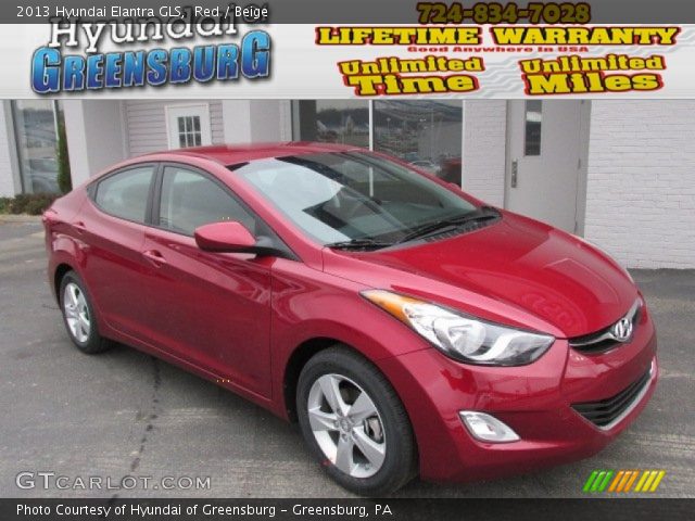 2013 Hyundai Elantra GLS in Red