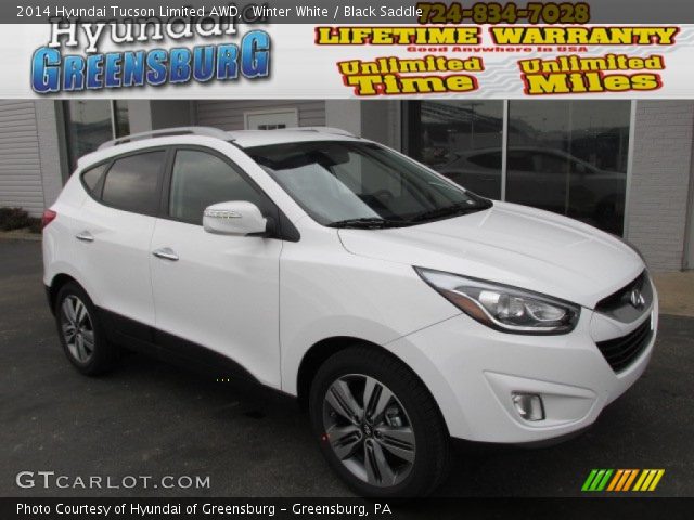 2014 Hyundai Tucson Limited AWD in Winter White