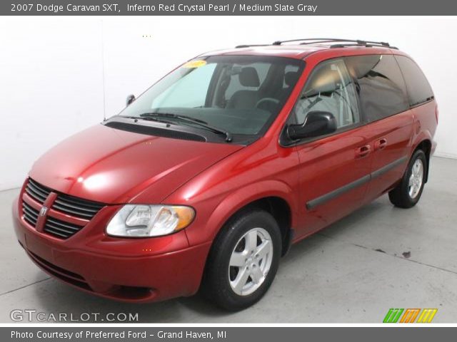2007 Dodge Caravan SXT in Inferno Red Crystal Pearl