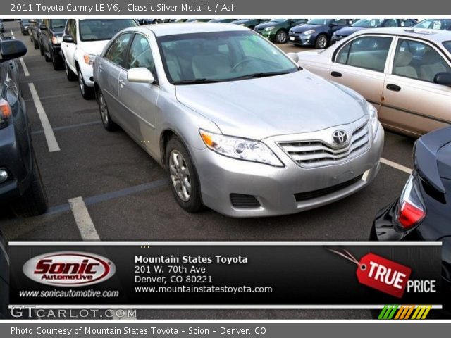 2011 Toyota Camry LE V6 in Classic Silver Metallic