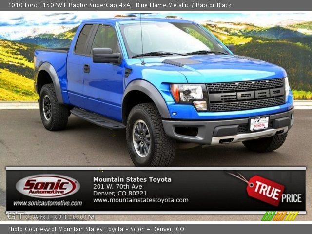 2010 Ford F150 SVT Raptor SuperCab 4x4 in Blue Flame Metallic