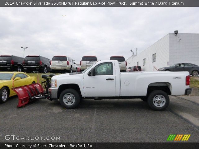 2014 Chevrolet Silverado 3500HD WT Regular Cab 4x4 Plow Truck in Summit White