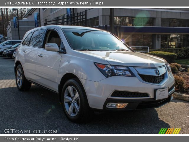 2011 Acura MDX Technology in Aspen White Pearl