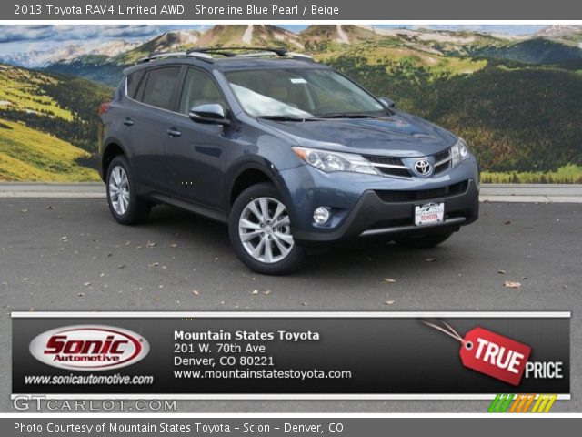 2013 Toyota RAV4 Limited AWD in Shoreline Blue Pearl