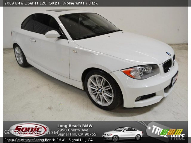 2009 BMW 1 Series 128i Coupe in Alpine White