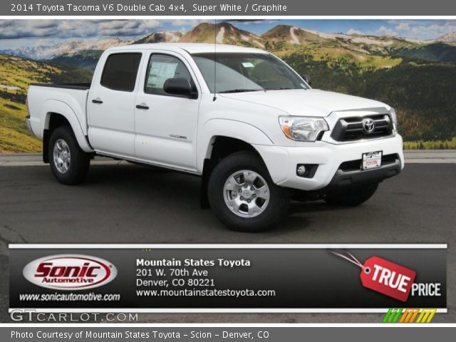 2014 Toyota Tacoma V6 Double Cab 4x4 in Super White