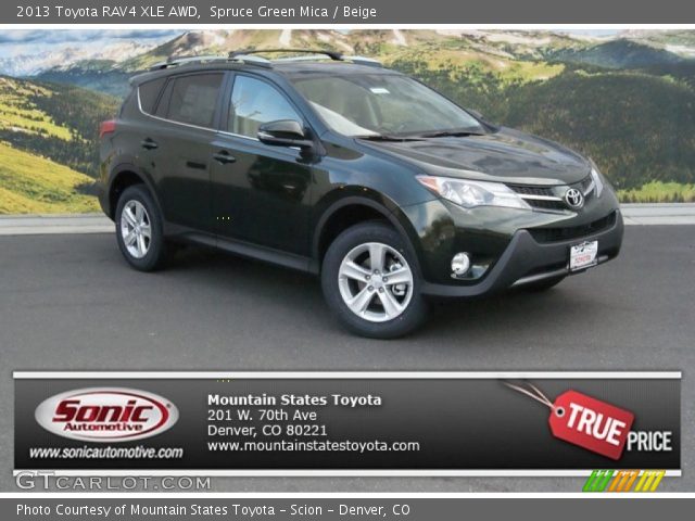 2013 Toyota RAV4 XLE AWD in Spruce Green Mica