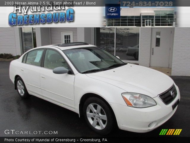 2003 Nissan Altima 2.5 SL in Satin White Pearl