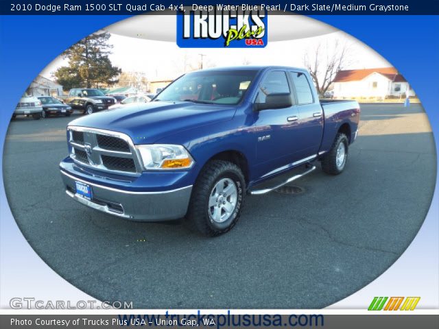 2010 Dodge Ram 1500 SLT Quad Cab 4x4 in Deep Water Blue Pearl