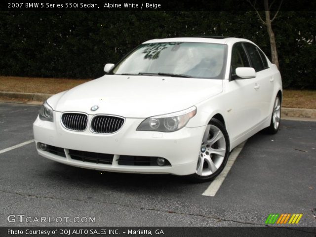 2007 BMW 5 Series 550i Sedan in Alpine White