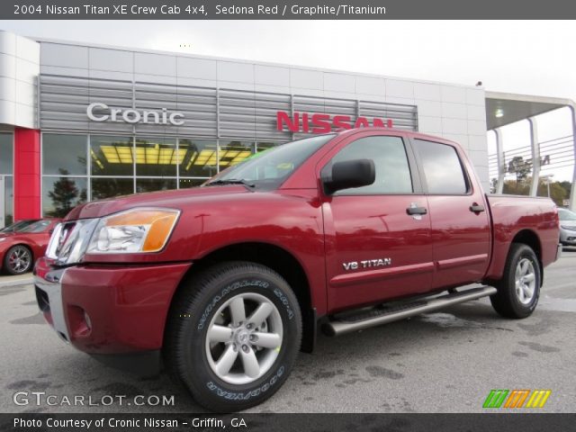 2004 Nissan Titan XE Crew Cab 4x4 in Sedona Red