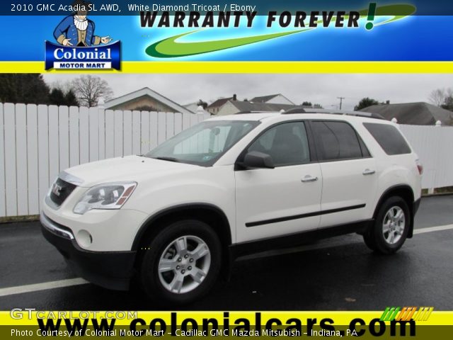 2010 GMC Acadia SL AWD in White Diamond Tricoat
