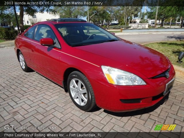 2003 Honda Accord EX V6 Coupe in San Marino Red