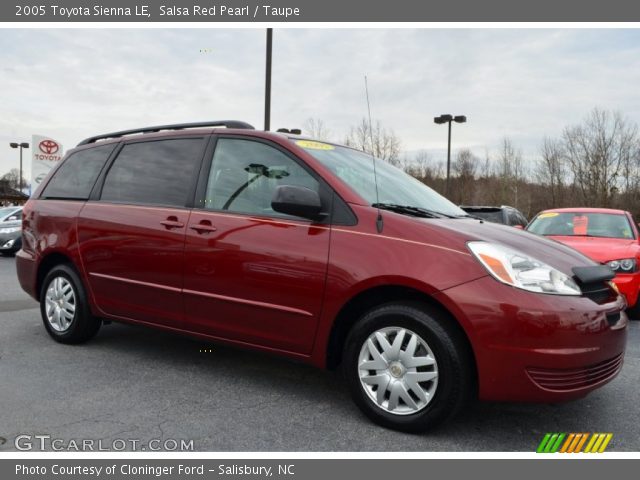 2005 Toyota Sienna LE in Salsa Red Pearl
