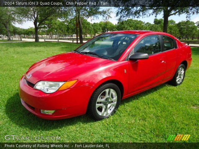 2004 Saturn ION 3 Quad Coupe in Chili Pepper Red