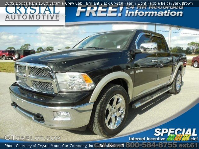 2009 Dodge Ram 1500 Laramie Crew Cab in Brilliant Black Crystal Pearl