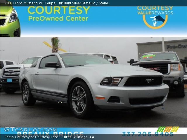 2010 Ford Mustang V6 Coupe in Brilliant Silver Metallic