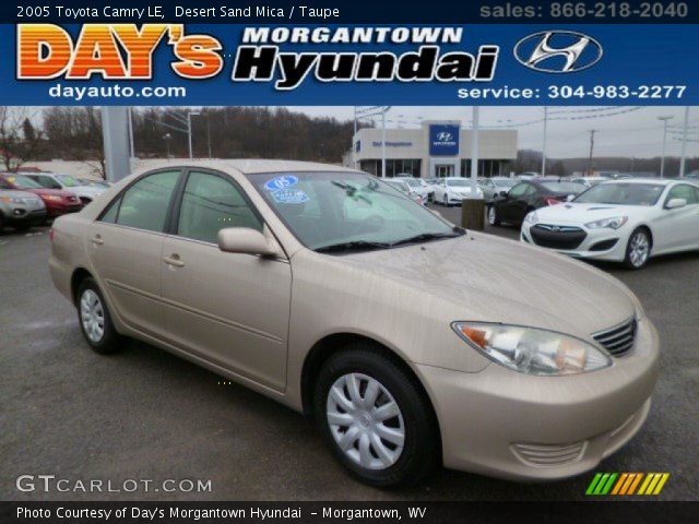 2005 Toyota Camry LE in Desert Sand Mica