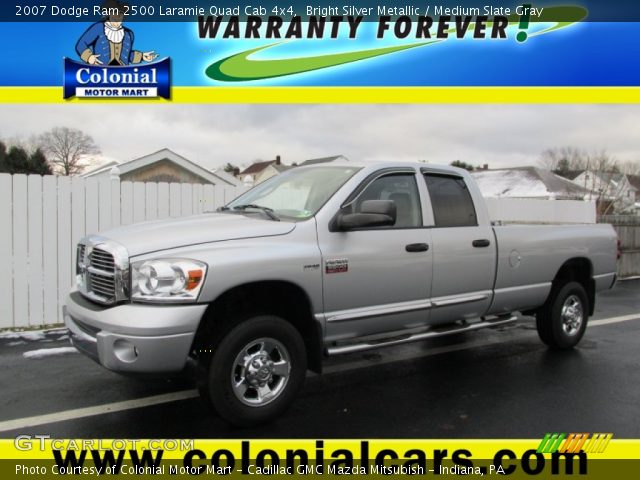 2007 Dodge Ram 2500 Laramie Quad Cab 4x4 in Bright Silver Metallic