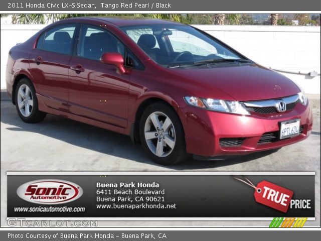 2011 Honda Civic LX-S Sedan in Tango Red Pearl