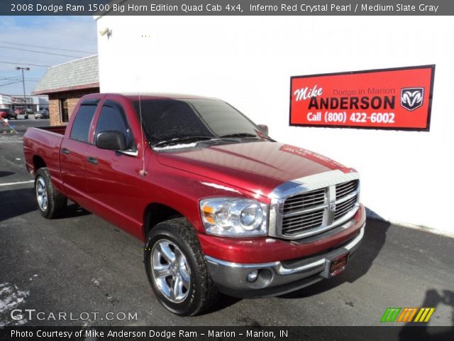 2008 Dodge Ram 1500 Big Horn Edition Quad Cab 4x4 in Inferno Red Crystal Pearl