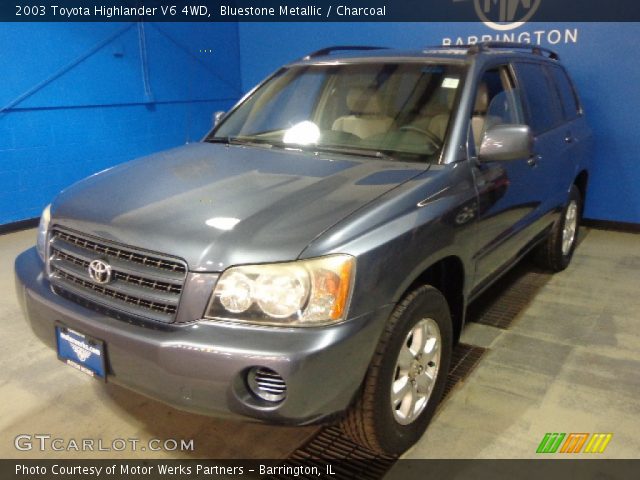2003 Toyota Highlander V6 4WD in Bluestone Metallic