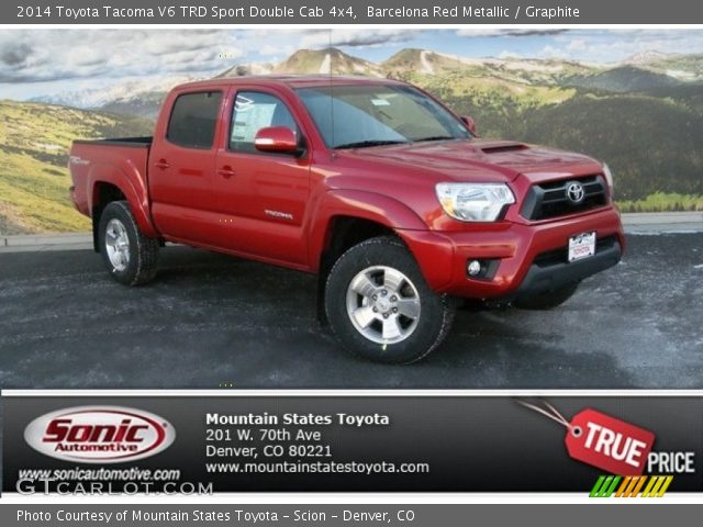 2014 Toyota Tacoma V6 TRD Sport Double Cab 4x4 in Barcelona Red Metallic