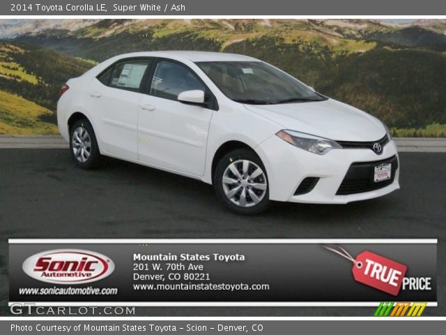 2014 Toyota Corolla LE in Super White