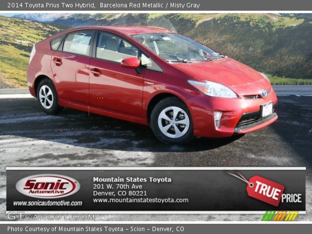 2014 Toyota Prius Two Hybrid in Barcelona Red Metallic