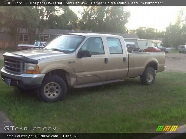 2000 Ford F250 Super Duty Lariat Crew Cab 4x4 in Harvest Gold Metallic