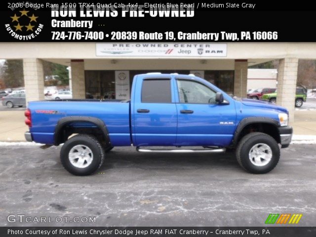 2008 Dodge Ram 1500 TRX4 Quad Cab 4x4 in Electric Blue Pearl