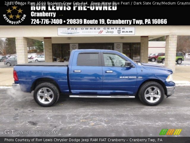 2011 Dodge Ram 1500 Big Horn Crew Cab 4x4 in Deep Water Blue Pearl